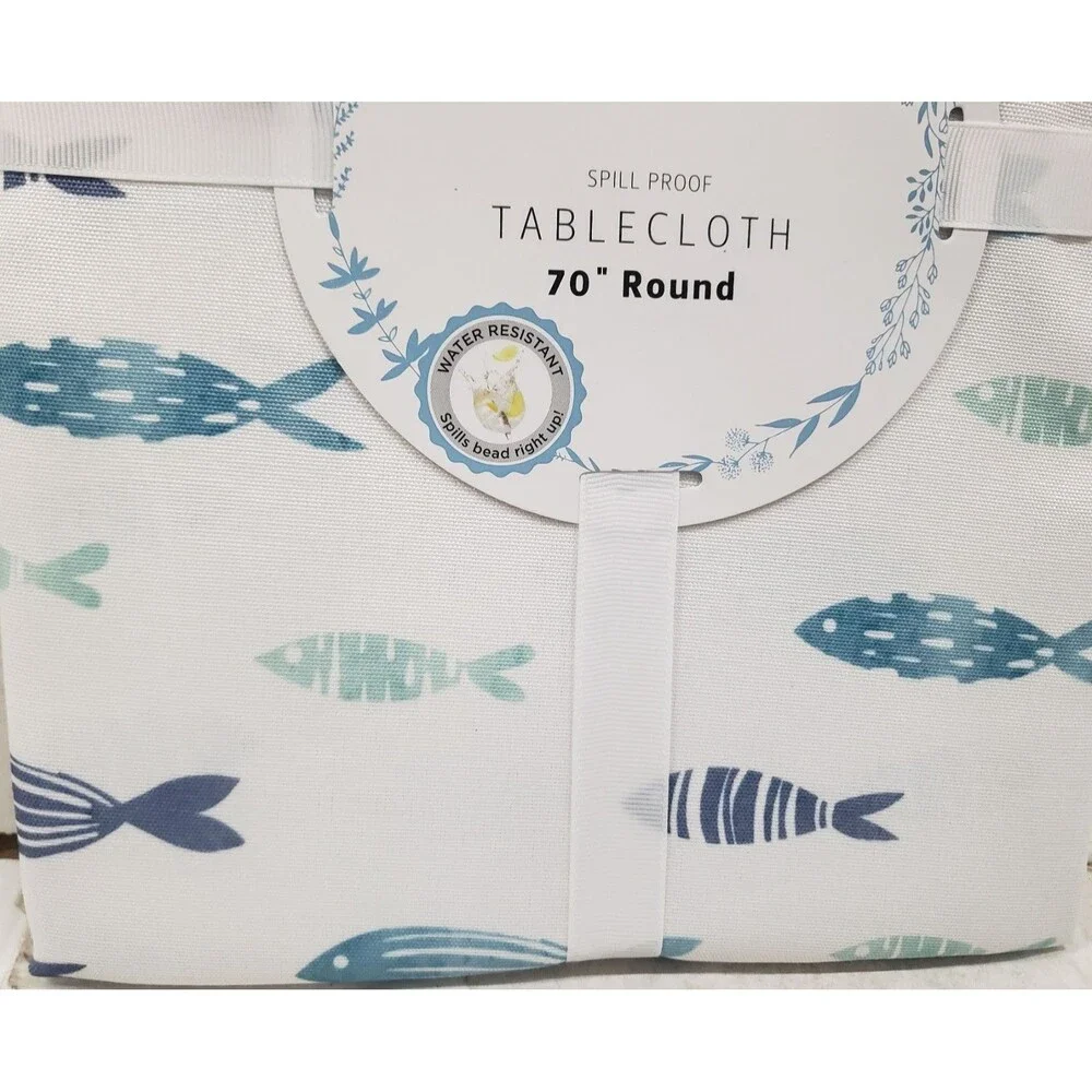 Printed Fabric Spillproof Tablecloth, 70